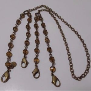 Messenger Honey Yellow Beaded Necklace Gold Chain